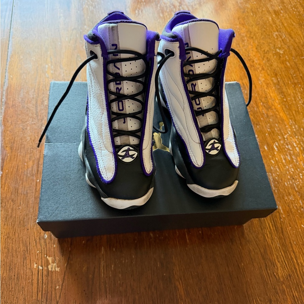 Jordan Kids Sneakers Black White Purple